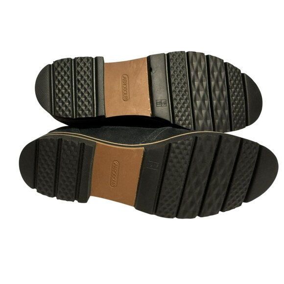 Aerosoles Women's Pen Name Moccasin Loafer Sz 7.5 Black/Ink Suede Slip-On Shoes - Picture 6 of 8